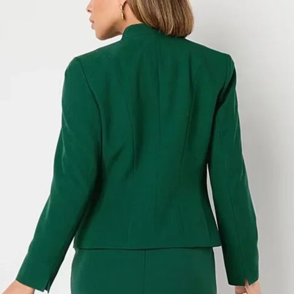 NWT Black Label by Eva-Picone Woman's Classic Fit Suit Jacket, Size 16, Green - Picture 2 of 13